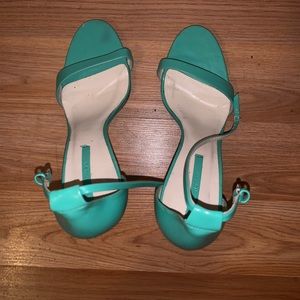Zara Mint Green Single Strap Sandals